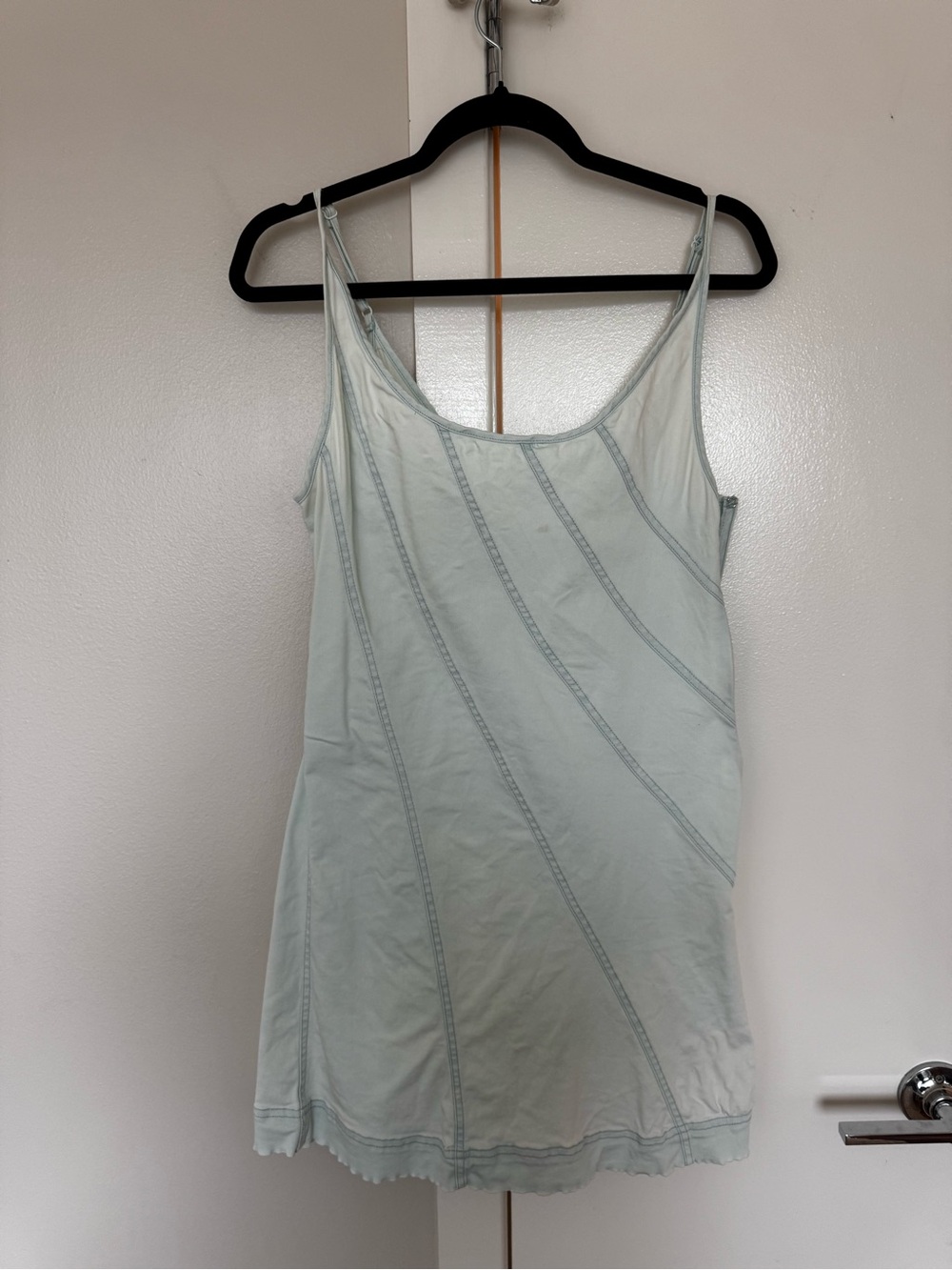 Light Blue Scoop Neck Women's mini dress